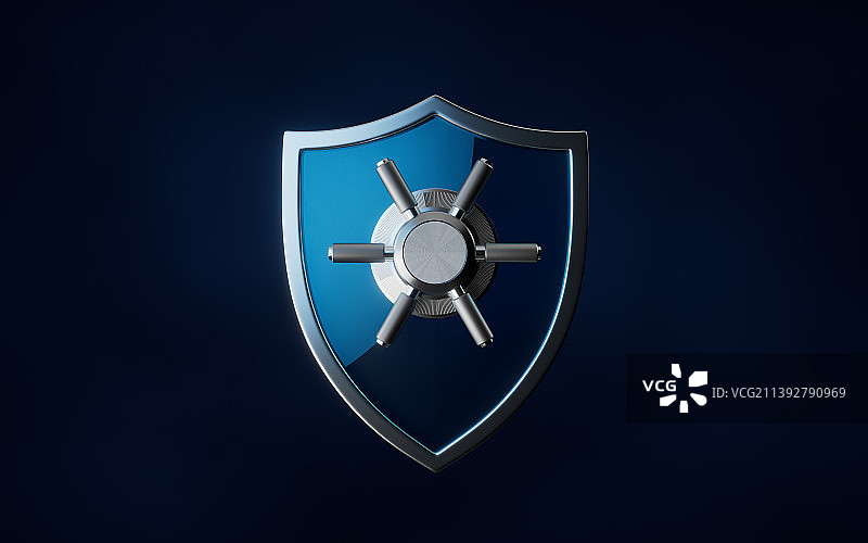 光泽的护盾3D渲染图片素材