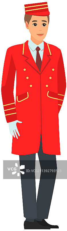 在酒店工作的行李员图片素材