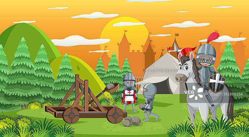 中世纪军营场景图片素材