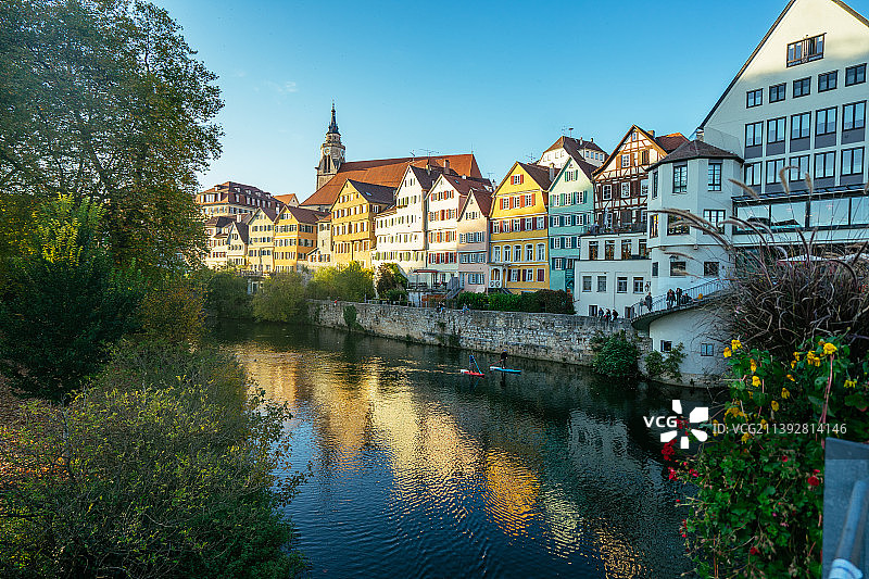 美丽的德国图宾根小城，位于巴登符腾堡州图片素材