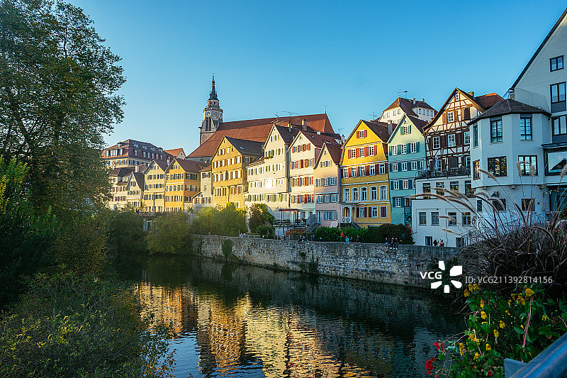 美丽的德国图宾根小城，位于巴登符腾堡州图片素材