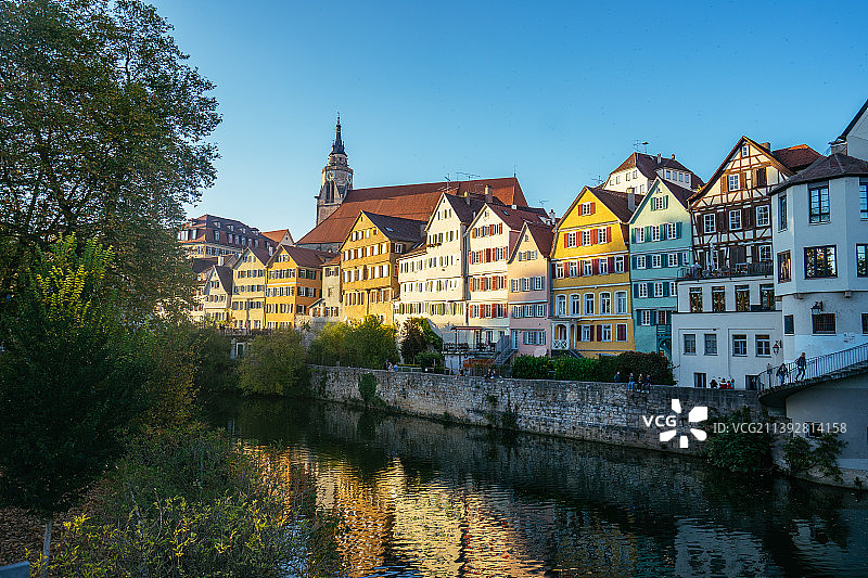 美丽的德国图宾根小城，位于巴登符腾堡州图片素材