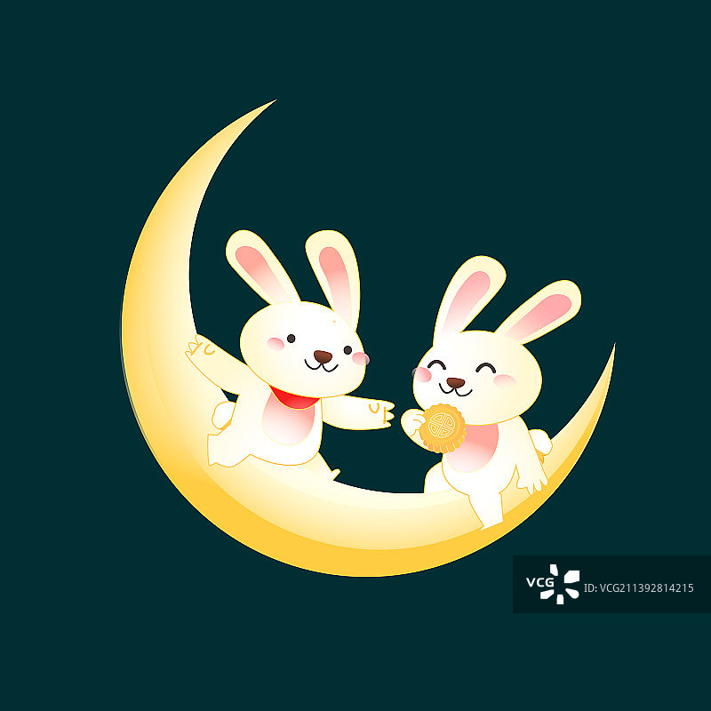 卡通中秋佳节传统节日习俗赏月古风月饼兔子送礼吃饭家人亲子团圆出行古建筑古城电商风景中国风国潮矢量插画图片素材