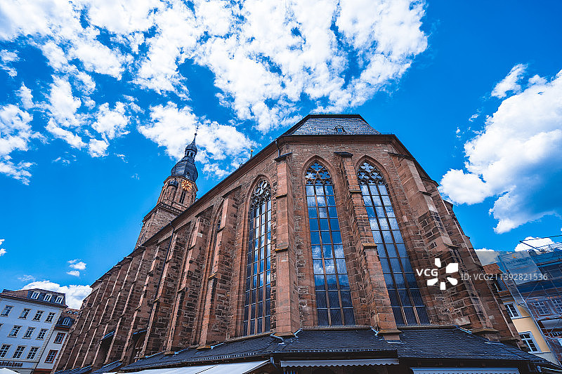 德国海德堡，圣灵大教堂城市风光图片素材