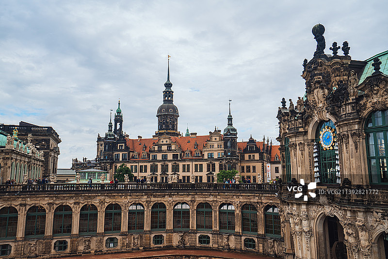 德国德累斯顿，茨温格宫宫殿，是联合国世界文化遗产图片素材