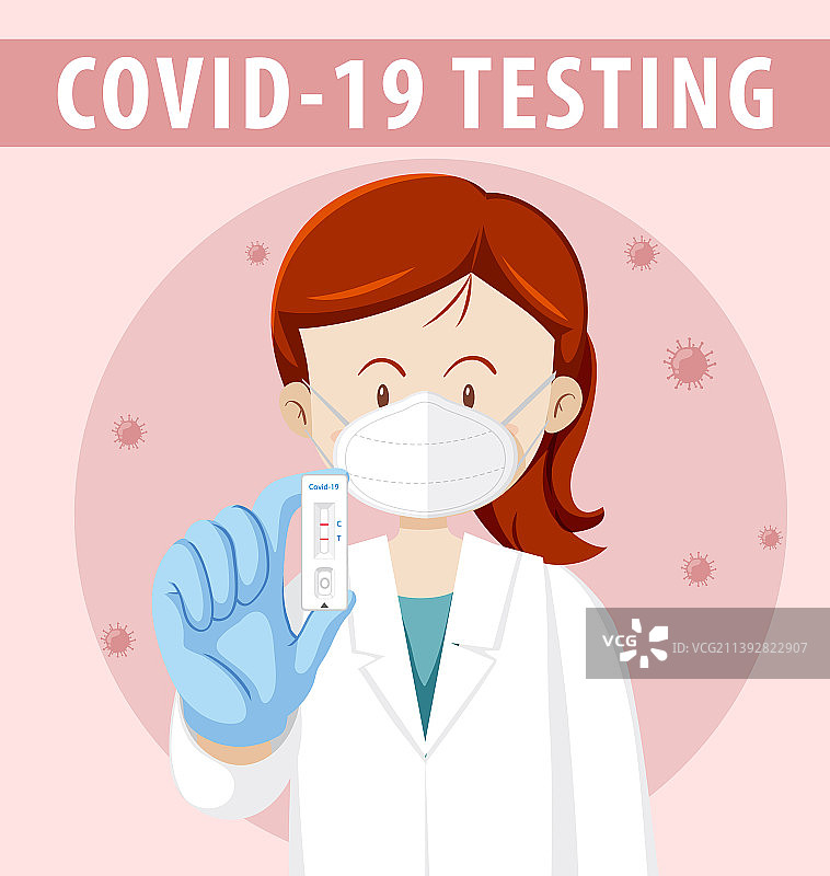 使用抗原检测试剂盒进行COVID-19检测图片素材