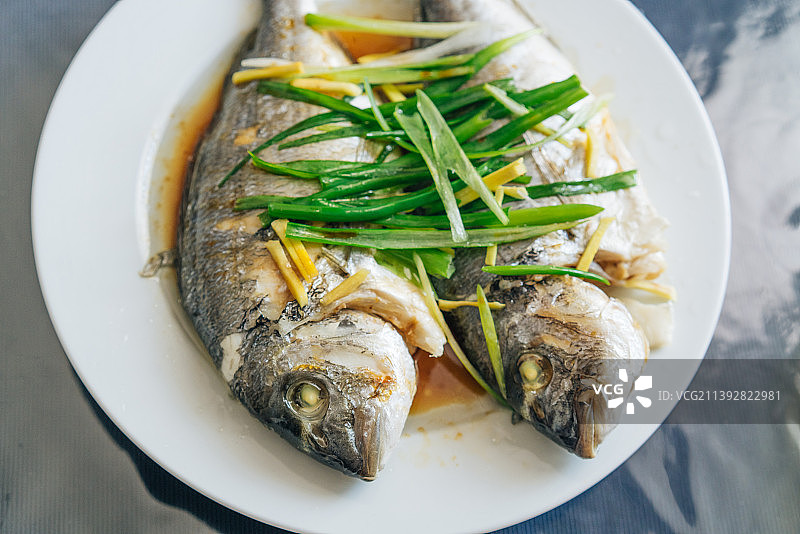 清蒸鱼，美味的家常菜肴图片素材