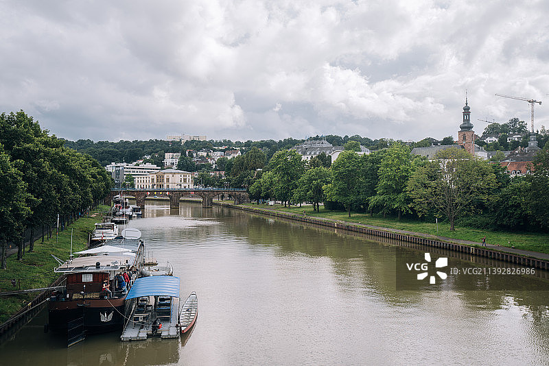 德国萨尔布吕肯，萨尔州首府自然风光图片素材