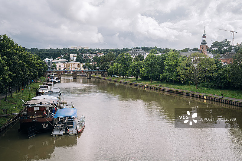 德国萨尔布吕肯，萨尔州首府自然风光图片素材