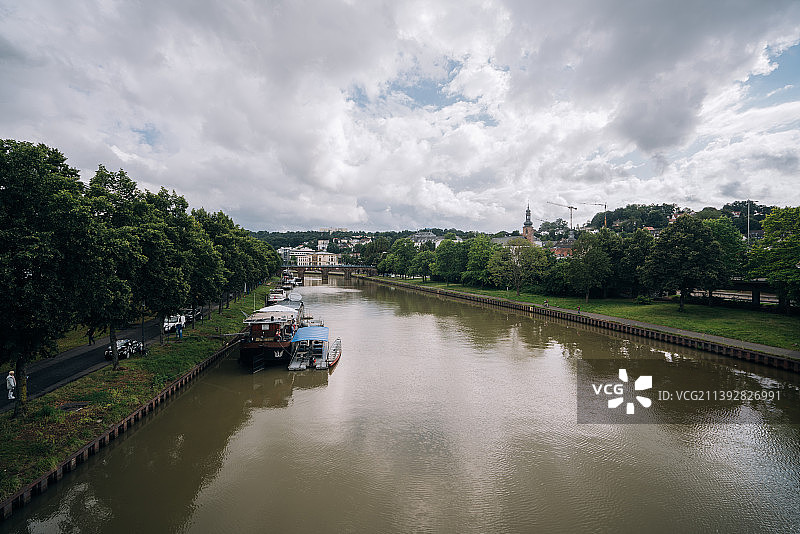 德国萨尔布吕肯，萨尔州首府自然风光图片素材