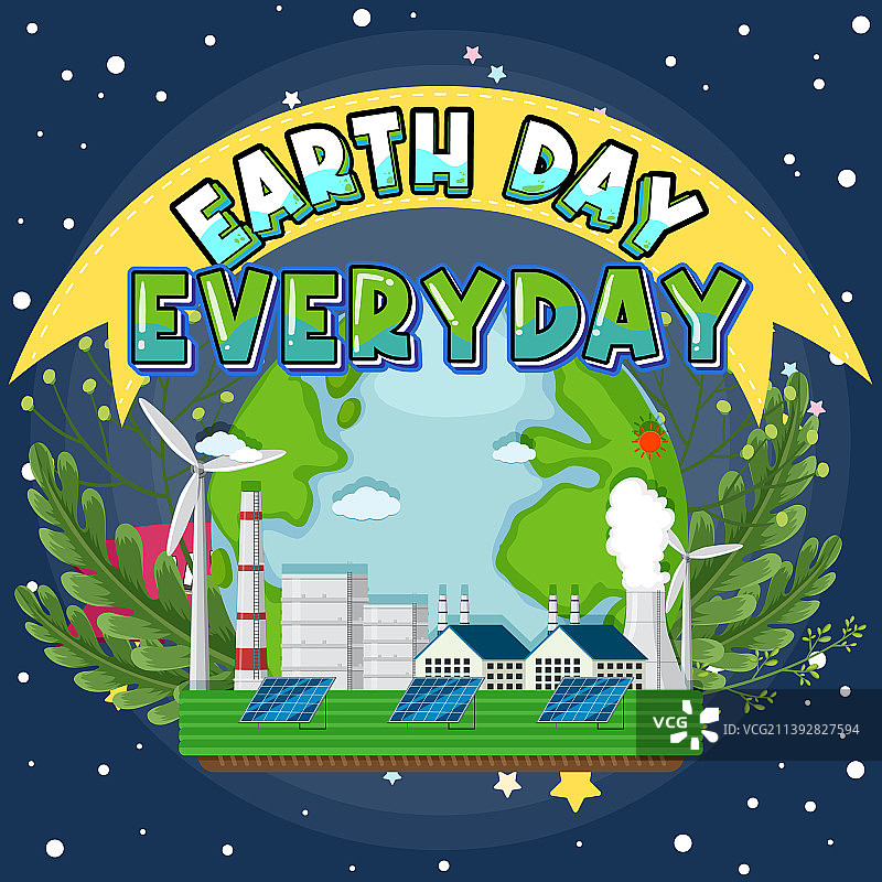 世界地球日主题排版设计海报图片素材