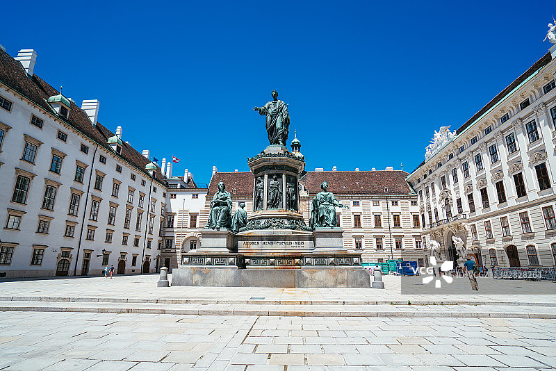 奥地利维也纳，英雄广场与霍夫堡宫图片素材