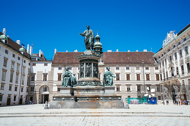 奥地利维也纳，英雄广场与霍夫堡宫图片素材