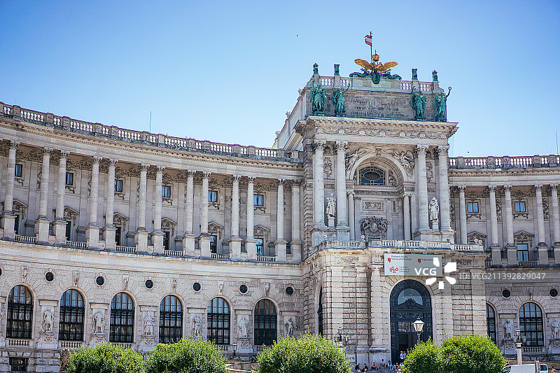奥地利维也纳，英雄广场与霍夫堡宫图片素材