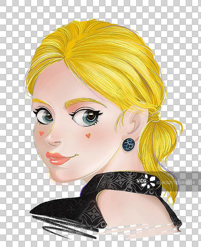 无背景回头微笑的美女图片素材