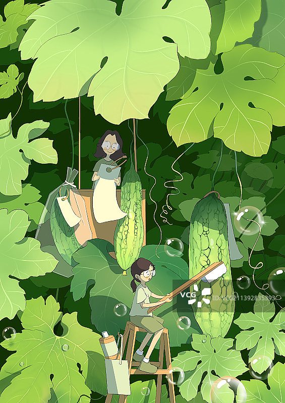 一起摘瓜瓜啊NO.5图片素材