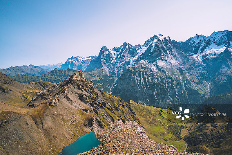 瑞士阿尔卑斯山少女峰，联合国世界遗产图片素材