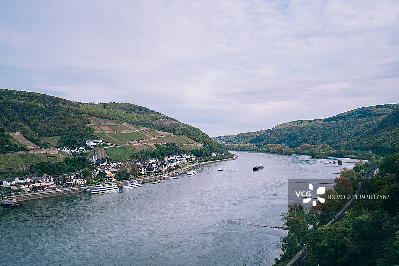 美丽的莱茵河自然风光图片素材