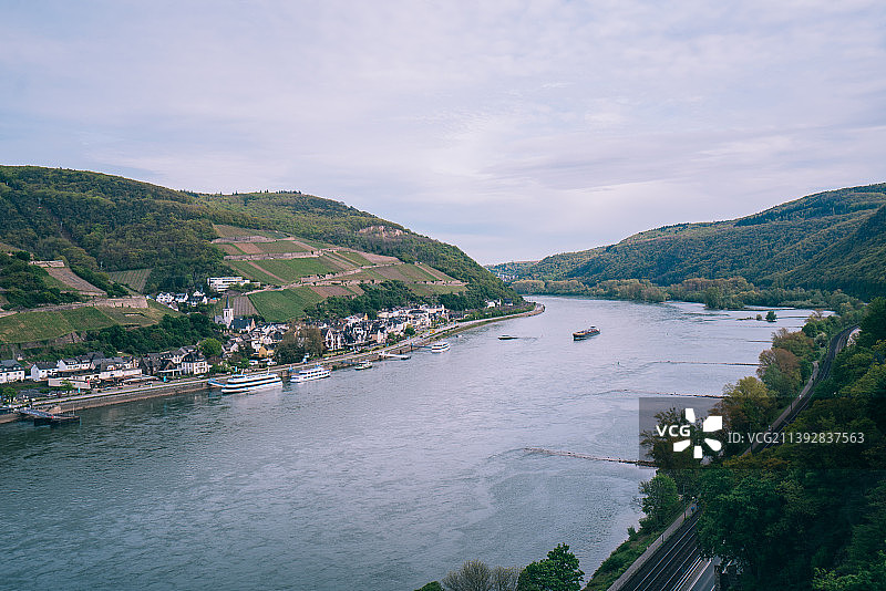美丽的莱茵河自然风光图片素材
