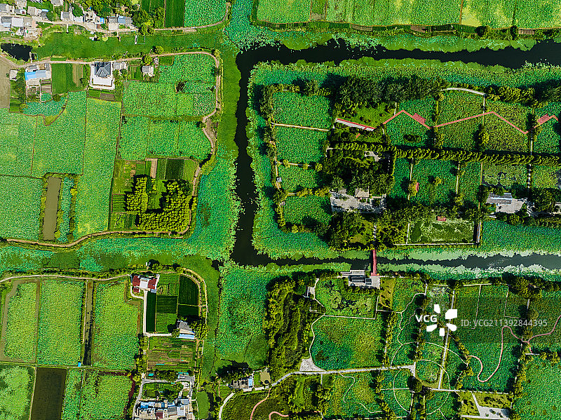 航拍芜湖市陶辛水韵风光图片素材