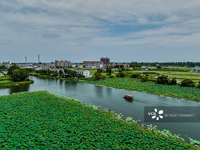 航拍芜湖市陶辛水韵风光图片素材