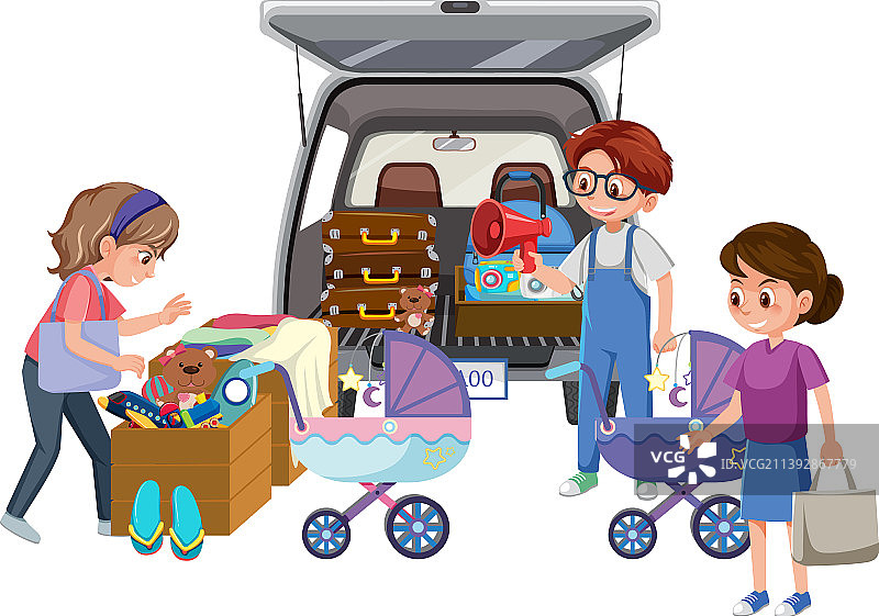 跳蚤市场的户外商店图片素材