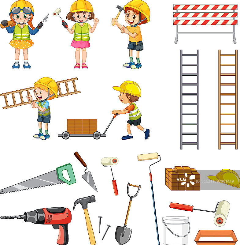 施工现场物品合集图片素材