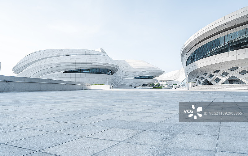 现代建筑广场背景图片素材