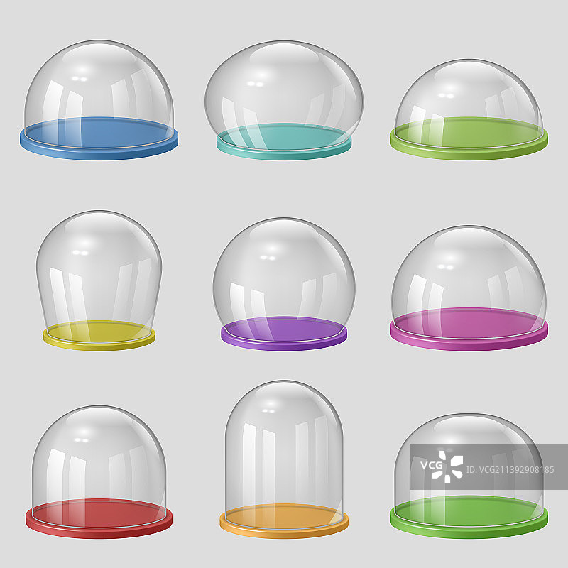 逼真透明玻璃罩展示图片素材