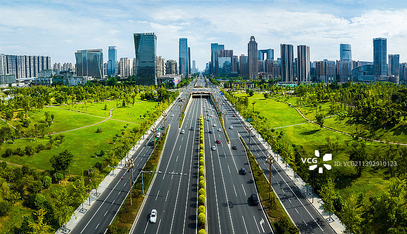 天府大道图片素材