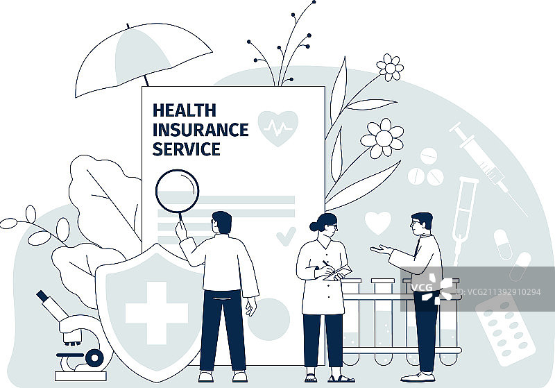 医疗保险支持和保障民众图片素材