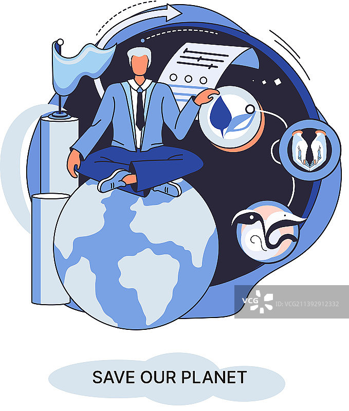 拯救地球：生态隐喻，地球日图片素材