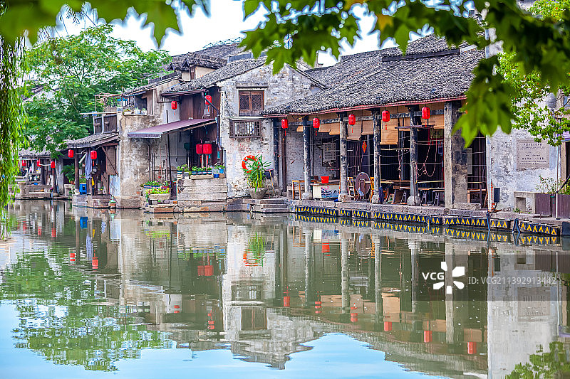 绍兴安昌古镇景区图片素材
