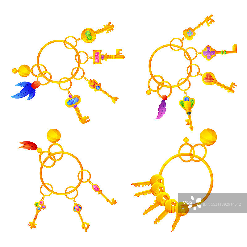 卡通钥匙涂鸦钥匙圈图片素材