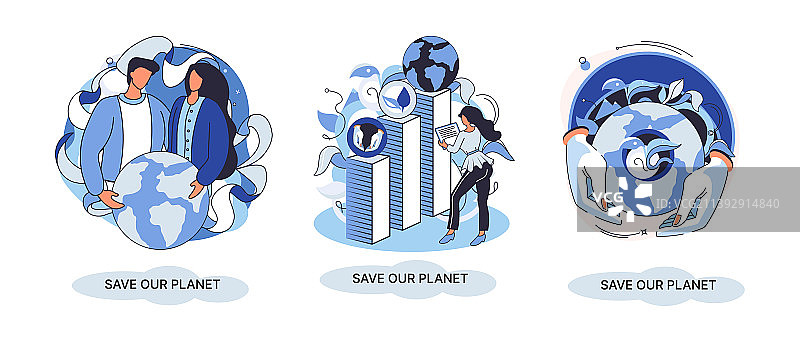 拯救地球：生态隐喻，地球日图片素材