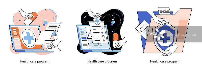 在线医疗保健服务项目图片素材