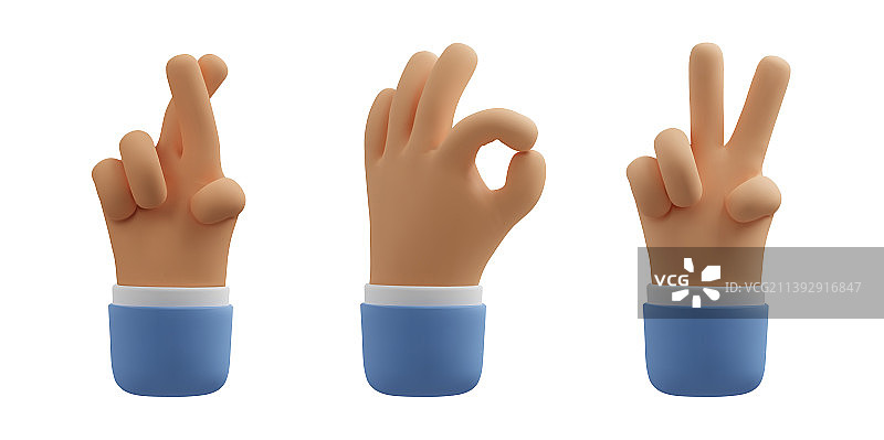 3D手势图标图片素材