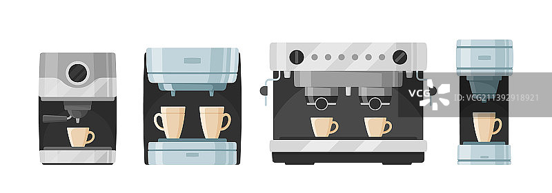 咖啡机浓缩咖啡机套装图片素材