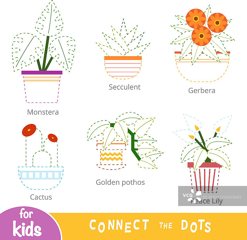 儿童教育游戏连接点图片素材