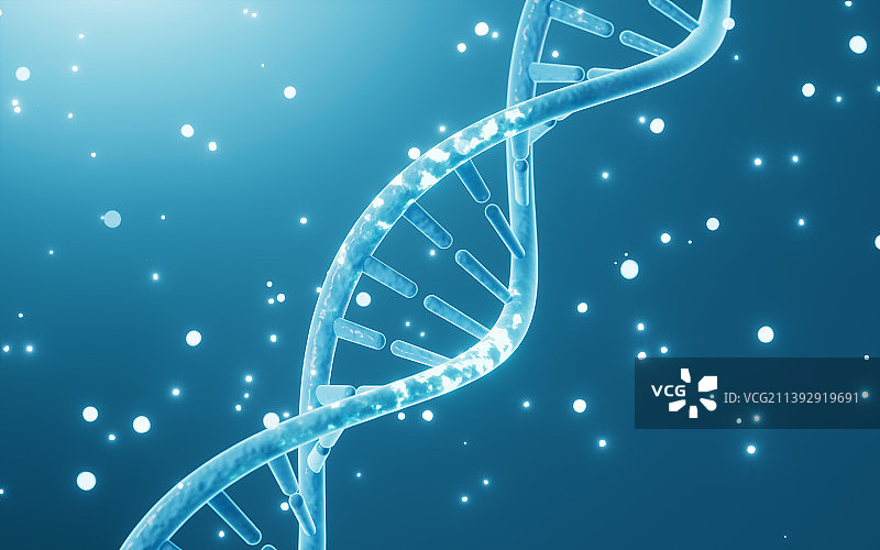 DNA 染色体螺旋结构3D渲染图片素材