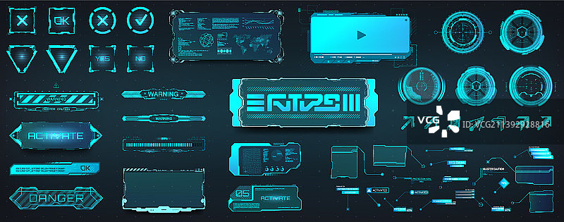 未来用户界面数字抬头显示器框图片素材