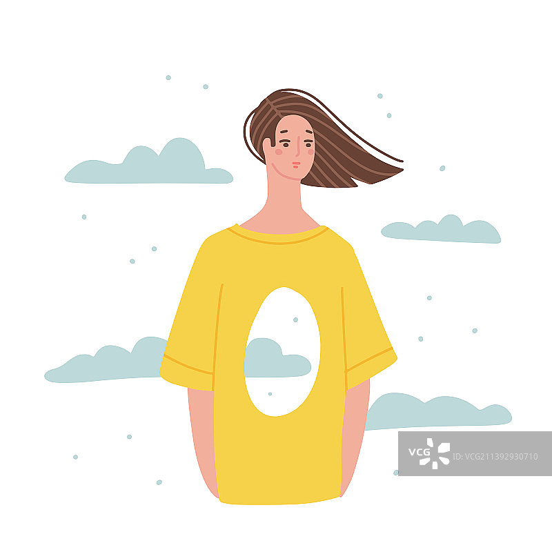 内心空虚不高兴的女人图片素材