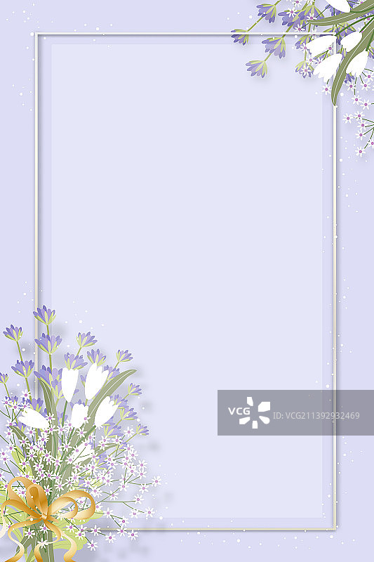 丁香薰衣草白色郁金香春季背景图片素材