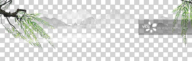 中国风节气山水风景插画背景图片素材