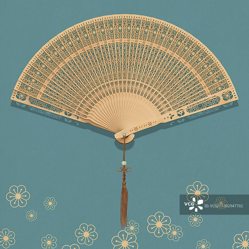 传统扇子檀香扇图片素材
