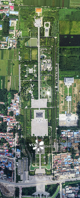 河南省周口市鹿邑县太清宫老子故里户外航拍正上方视角图片素材