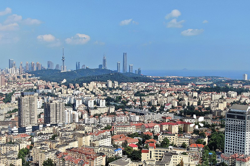 青岛市北区城市航拍图片素材