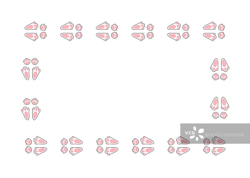 兔子或野兔的脚印复活节兔子脚图片素材