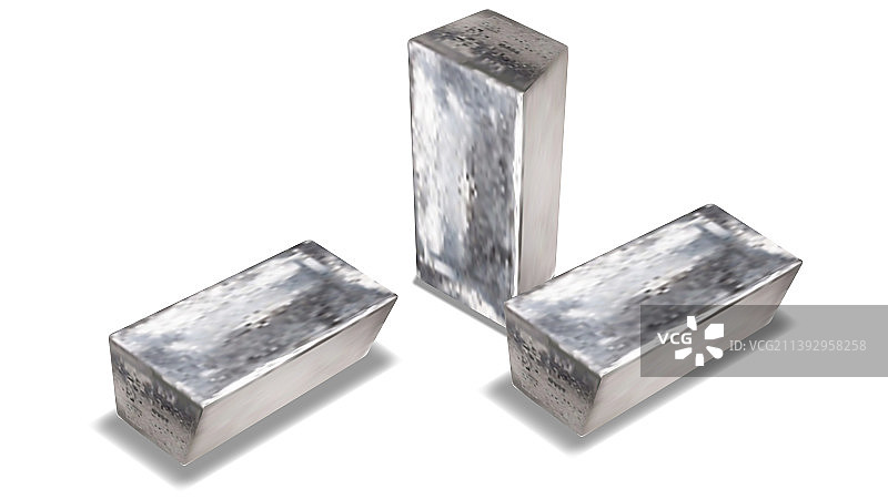 逼真的银色金属条图片素材