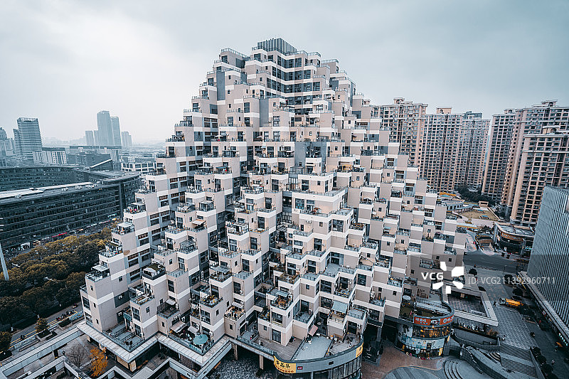 昆山花桥，未来风建筑风光图片素材